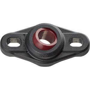 Flange bearings with 2 mounting holes, EFOM, igubal®, spherical ball iglidur® R