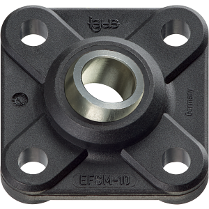 Flange bearing with 4 mounting holes, EFSM igubal®, spherical cap stainless steel