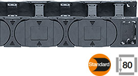 e-chain® with crossbars at every other link