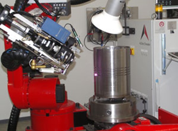 Picture of a laser unit in the working position