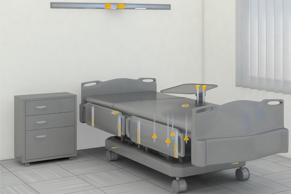 Nursing and sick bed