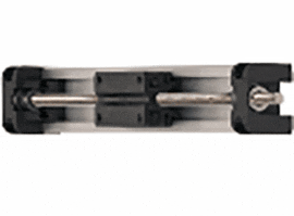 Low profile linear axis with aluminium and plastic components