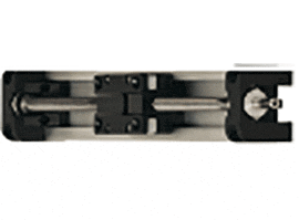 Low profile linear axis with aluminium and plastic components