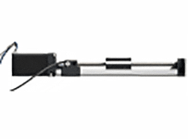 Low profile linear axis with aluminium and plastic components