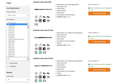 chainflex® shop: determine cable structure