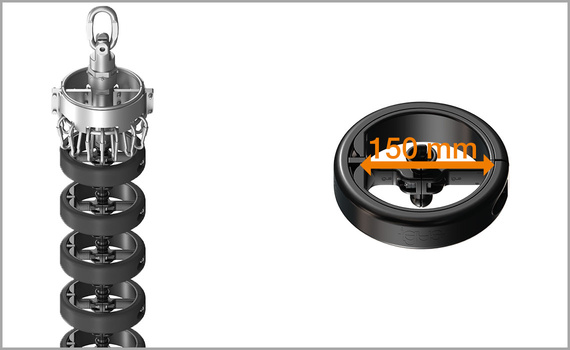 e-loop 220mm – static, with crossbars every 2nd link