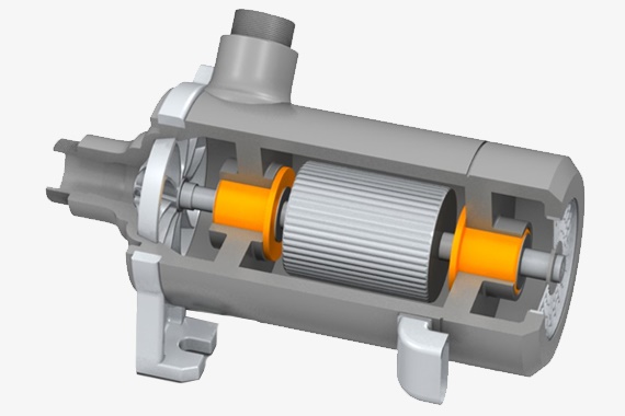 Coolant pump with iglidur plain bearings