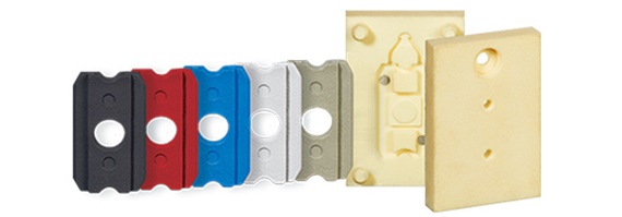 3D-printed injection moulding tool with manufactured component inside it